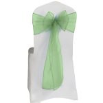 10 Stück mintgrüne Organza-Stuhlschärpen – Bild 3