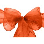 10Pc Orange (Two Tone) Organza Chair Sashes - Image 4