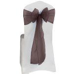 10Pc Plum Organza Chair Sashes - Image 3