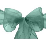 10Pc Sea Foam Green Organza Chair Sashes - Image 4
