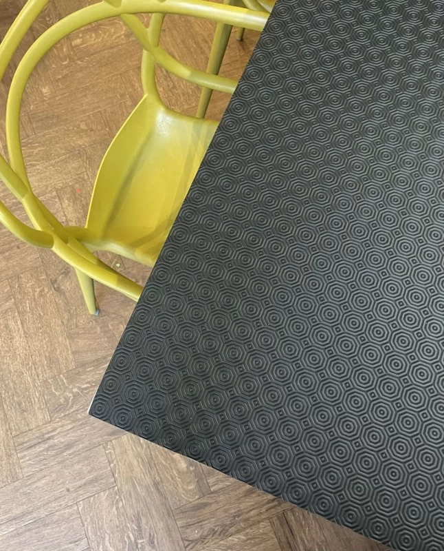Black table protector