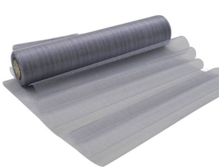 Grau-Silberne Organza-Rolle