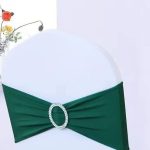 10Pc Dark Green Spandex Chair Band