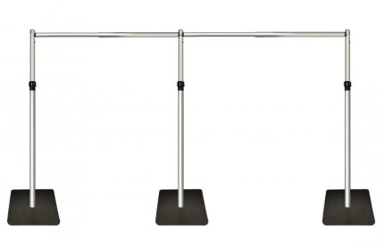 6m x 3m Telescopic Heavy Duty Backdrop Stand, Pipe and Drape system